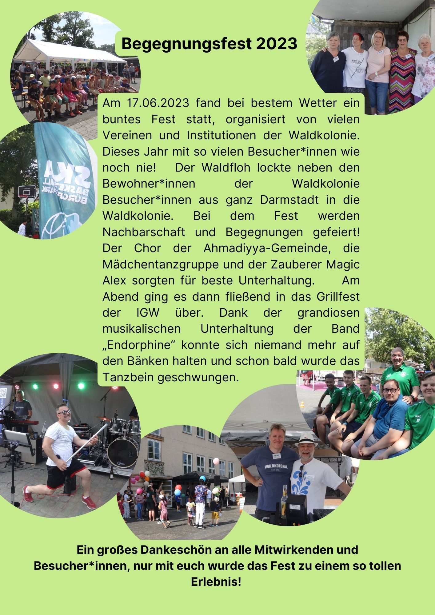 Artikel Begegnungsfest Waldkolonie